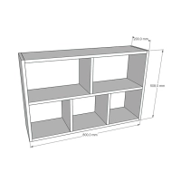 Połka wisząca 4P Hikora naturalna 80x50x20 cm